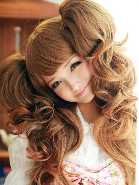 via My Darling Rainbow http://mydarlingrainbow.tumblr.com Gyaru Wig, Pastel Wigs, Hair Practice, Rise Kujikawa, Adorable Hairstyles, Gyaru Hair, Brat Doll, Hime Gyaru, Kawaii Clothing