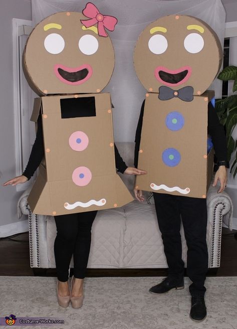 Gingerbread Halloween Costume, Gingerbread Diy Costume, Grimace Costume Diy, Diy Gingerbread Costume, Toy Costume Ideas, Gingerbread House Costume, Gingerbread Costume Diy, Gingerbread Man Halloween Costume, Gingerbread Man Costume