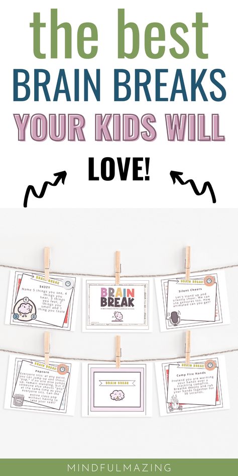 Brain Breaks For 3rd Grade, Brain Break Cards Free, Teacher And Parents Working Together, Fun Brain Breaks For Kids, Body Breaks For Kids, Brain Breaks For Elementary Students, Brain Break Ideas High Schools, Brain Breaks Elementary Free Printable, Brain Smart Start Activities