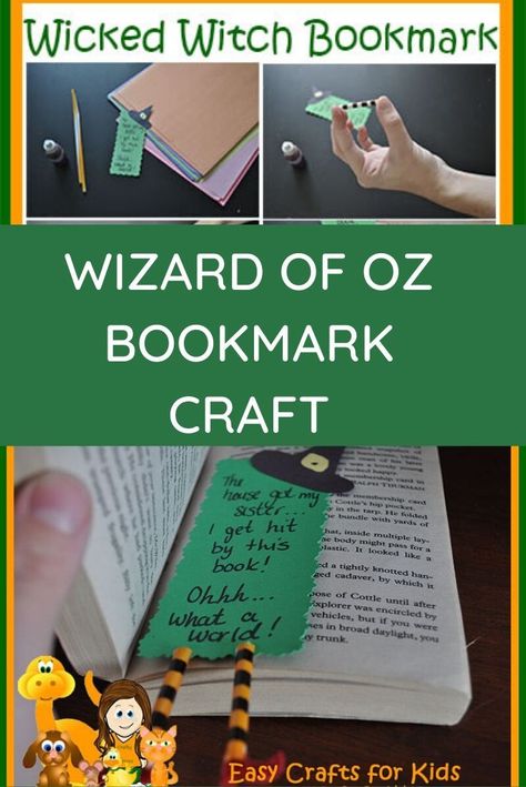 Wizard Of Oz Activities Classroom, Wizard Of Oz Games Activities, Wizard Of Oz Bookmark, Wizard Of Oz Activities For Kids, Wizard Of Oz Crafts For Kids, Wizard Of Oz Activities, Wizard Of Oz Crafts, Bookmark Crafts For Kids, Theater Crafts