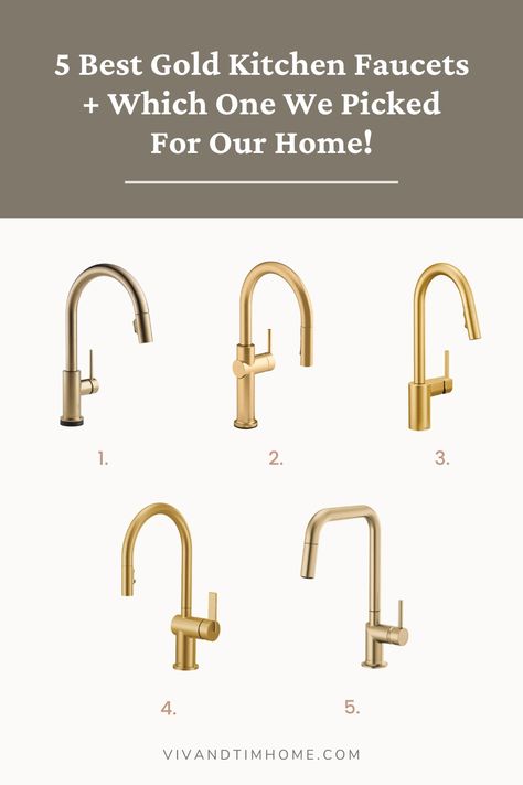 Gold And Silver Kitchen Faucet, Stainless Steel Farmhouse Sink With Gold, Best Gold Kitchen Faucet, Champagne Bronze Vs Brushed Gold, Gold Kitchen Faucet With Stainless Sink, Kitchen Sink With Gold Faucet, Kitchen With Bronze Hardware, Brushed Gold Kitchen Hardware, Brushed Brass Kitchen Hardware