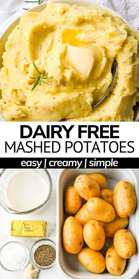 No Butter Mashed Potatoes, No Dairy Mashed Potatoes, Non Dairy Mashed Potatoes Recipe, Gluten Free Dairy Free Mashed Potatoes, Best Dairy Free Mashed Potatoes, Non Dairy Mashed Potatoes, Lactose Free Mashed Potatoes, Dairy Free Mashed Potatoes Recipe, Eoe Recipes