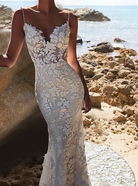 Wedding Dresses Mermaid Trumpet, Boho Wedding Dresses, Cheap Wedding Dresses Online, Wedding Dress Store, Wedding Dresses Mermaid, Beach Boho, Dresses Mermaid, Lace Bridal Gown, Wedding Boho