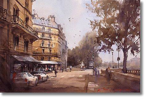 VLADISLAV YELISEYEV, RUSSIAN WATERCOLOR AND OIL PAINTER - Galleria Silecchia, Vladislav Yeliseyev Vladislav Yeliseyev, Colour Architecture, Watercolor City, Contemporary Watercolor, Painting Workshop, Color Painting, Oil Painters, Watercolor Inspiration, Watercolor Drawing