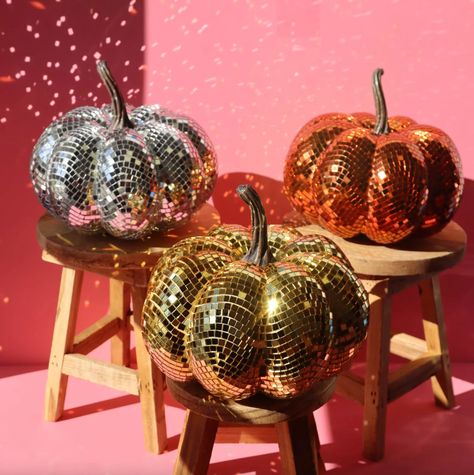 Disco Decorations, Pumpkin Contest, Spooky Home Decor, Ball Aesthetic, Spa Birthday Parties, Disco Era, Disco Balls, Disco Ball, Popsugar