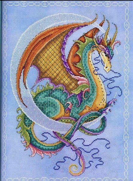 Dragon Cross Stitch, Cross Stitch Fairy, Fantasy Cross Stitch, Cross Stitch Books, Dragon Pattern, Cross Stitch Animals, Rainbow Loom, Free Cross Stitch, A Dragon