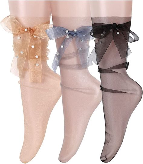 #Ad Beautiful beautiful tulle socks. Clear Socks, Fishnet Ankle Socks, Valentine Gifts For Her, Tulle Socks, Fancy Socks, Pretty Socks, Fishnet Socks, Socks Ankle, T Strap Shoes