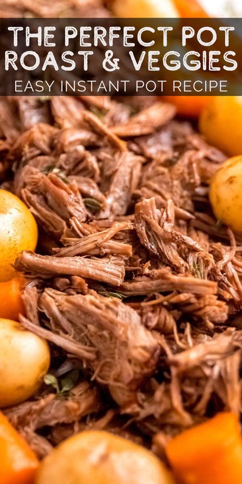 A hearty, flavorful roast is one of the ultimate comfort foods! Try this Instant Pot Pot Roast if you're in need of a recipe with minimal prep or cleanup while leaving you with several servings of rich, tasty beef and vegetables! Gluten Free Pot Roast Instant Pot, Cooking Roast In Instant Pot, Instant Pot Pot Roast With Vegetables, Pot Roast In The Instant Pot, Pot Roast Instapot Recipes, Instapot Pot Roast With Vegetables Easy, Beef Arm Roast Recipes Instant Pot, Roast And Veggies In Crockpot, Instapot Roast And Potatoes