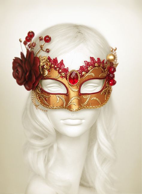 Masquerade Ball Mask Diy, Rose Masquerade Mask, Eye Mask Design, Red Mask Masquerade, Red Masquerade Mask, Branches Decoration, Red Masquerade, Masquerade Mask Diy, Sculpture Reference