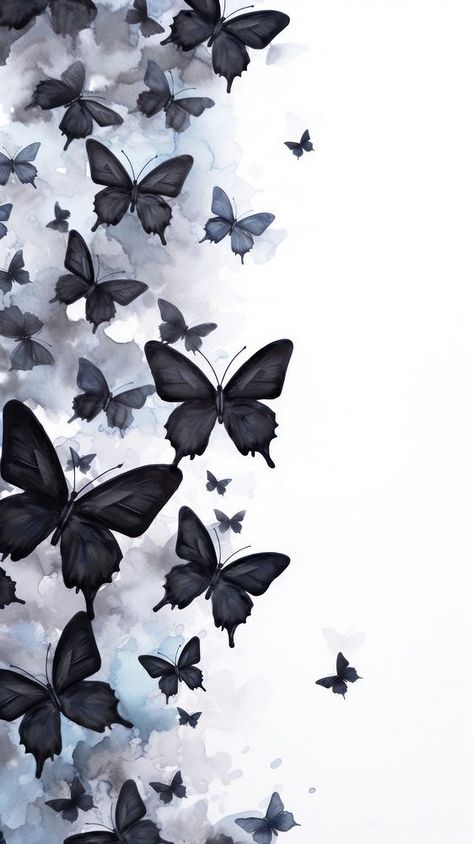 Black butterflies animal petal plant. | free image by rawpixel.com / Saralee Rianroongruang White Butterfly Black Background Wallpaper, Gothic Butterfly Wallpaper, Black Cute Wallpaper Aesthetic, Cute Black Wallpaper Aesthetic, Butterfly Effect Wallpaper, Butterfly Pattern Wallpaper, Black Butterfly Wallpaper, Wallpaper Iphone Beautiful, Aesthetic Butterfly Wallpaper