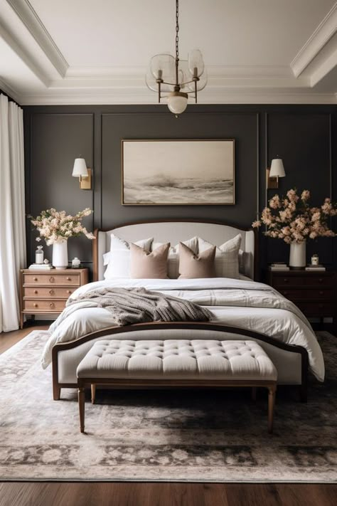 Home Design and Decor | Can anyone identify the paint color for me | Facebook Cozy House Bedroom, Bedrooms Ideas For Couples, Cozy Fall Home, House Bedroom Ideas, Home Decor Cozy, Moody Decor, Bedroom Trends, Casa Country, House Bedroom