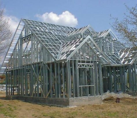 Drywall C U Channel Machine for Light Steel House Beam and Stud Ceiling Construction C Channel Steel Ideas, Lsf House, Drywall Installation, Framing Construction, Baja Ringan, Steel Structure Buildings, Steel Frame House, Steel Trusses, Steel Framing