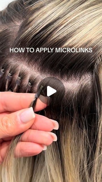 Winnie on Instagram: "Mini Microlink Tutorial 🫶🏼 microlinks are among the safest hair extensions and require minimal maintenance. ☺️ #microlinks #itips #itiphairextensions #blondehair #blondhair #hairextensions #hairtutorial #howtotiktok" Hair Extensions Micro Link, Itip Hair Extensions Installation, Microloop Extensions, Micro Links Hair Extensions Black Women, Extensions On Short Hair, Micro Extensions, Microbead Extensions, Micro Hair Extensions, Nano Hair Extensions