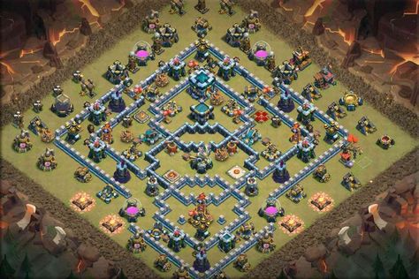 TH13 War Base Layout Th12 Base Layout, Clash Of Clans Base, Clash Of Clans Levels, Trophy Base, Home Village, Clash Of Clans Free, 16 Balloons, Dec 25, Dec 30