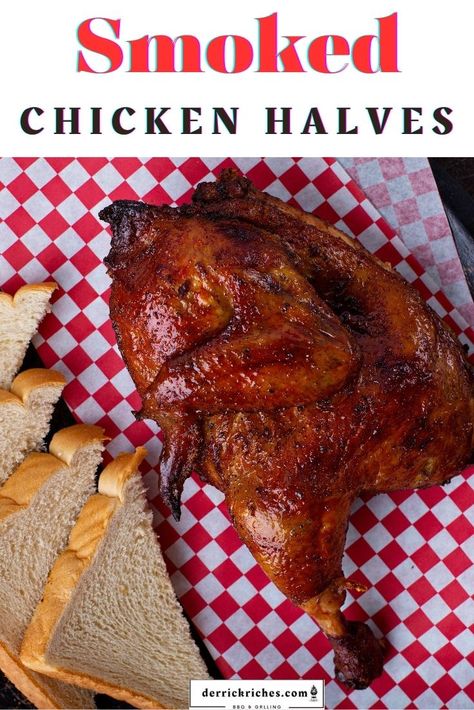 These smoked chicken halves are a mouthwatering delight that combines the tenderness of slow-cooked meat with the aromatic flavors of wood smoke. Smoked Half Chicken Recipes, Smoked Chicken Halves Pellet Grill, Grilled Chicken Halves, Smoked Chicken Halves, Smoked Half Chicken, Smoked Chicken Recipes, Pellet Smoker Recipes, Brisket Rub, Traeger Grill Recipes