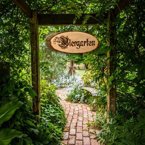 Bavarian Decor, Beer Garden Party, German Biergarten, Beer Garden Design, Beer Garden Ideas, Door Bar, Chair Storage, Beer Signs, German Beer