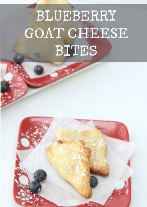 Blueberry Goat Cheese Bites Recipe - Just Short of Crazy Goat Cheese Bites, Blueberry Goat Cheese, Cheese Bites Recipe, Goat Cheese Appetizer, Cheese Croissant, Cheese Crescent Rolls, Goat Cheese Recipes, Holiday Favorite Recipes, Cheese Bites