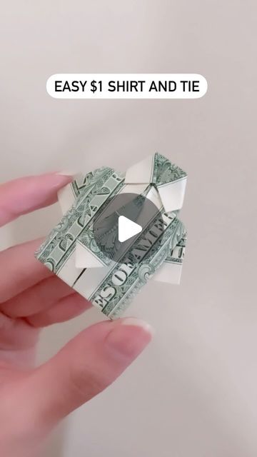 Origami Cash Gift, Money Origami Shirt, Dollar Folding Ideas, How To Fold A Dollar Bill, Money Shirts Dollar Bills Diy, Folding Dollars Into Shapes, How To Give Money As A Gift, Money Oragami Ideas, How To Fold Money