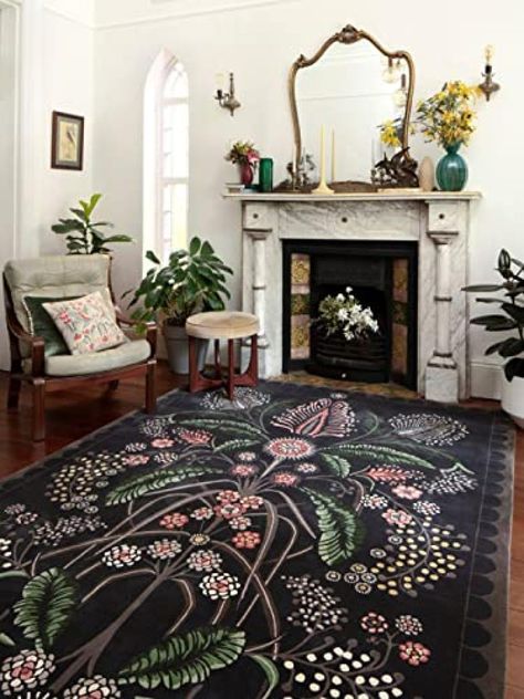 PRICES MAY VARY. 💎【Area Rug Size】:Every size has a story within it, every rug becomes an integral part of your home's story, whether you are looking for a subtle accent or a bold centerpiece, Euvmgis Rug Decoration Store is your must have s Choice. Rug Pad Sizes Are 2 X 3 Ft / 60x90 Cm, Thickness: 0.3Inch. 💎【Superior Comfort】:Our Imitation cashmere Rug Are Made Of Velvety Low Pile, Soft To The Touch, Fine Pile, Non-Balling, middle layer memory foam offers unparalleled comfort and support, Supe Thick Area Rugs In Living Room, Cool Area Rugs Living Room, Gothic Area Rugs, Carpets For Living Room Large Area Rugs, Living Room Dark Rug, Black And Green Rug, Dark Moody Rug, Dark Area Rugs In Living Room, Black Area Rug In Living Room