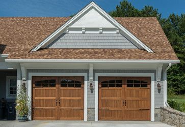 Eclectic Cape Cod Tudor - Anderson, SC traditional-garage-and-shed White House Brown Roof, Brown Roof Houses, White House Black Shutters, Brown Roofs, Exterior Paint Schemes, Best Exterior Paint, House Paint Color Combination, Stained Doors, Brown Roof