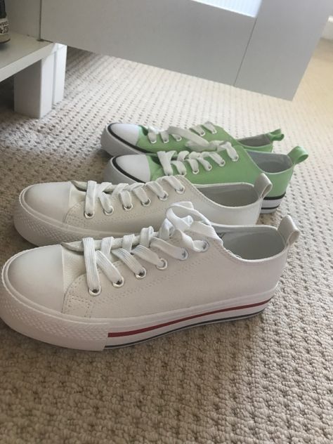 Primark Aesthetic, Primark Shoes, Aesthetic Shoes, Converse Sneaker, Mint Green, Converse, Mint, Sneakers, Green