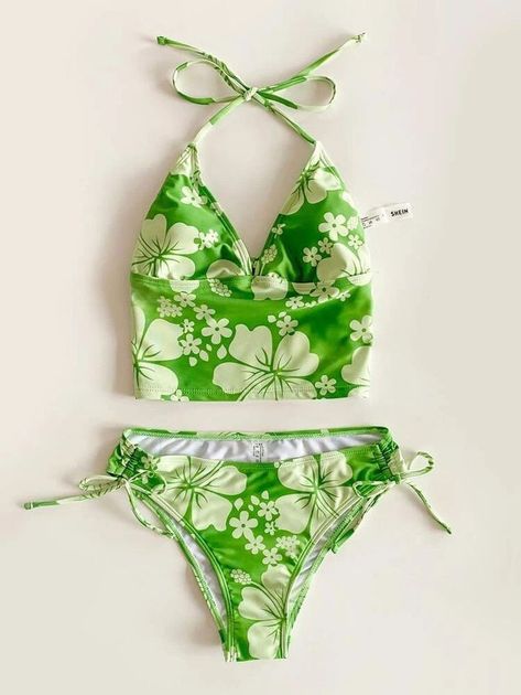 Coconut Girl Floral Bikini Swimsuit – Luxandluxy Summer Wonyoungism, Bathing Suits Ideas, Where To Buy Swimsuits, Flower Bathing Suits, Tankini Aesthetic, Cute Tankini, Tropical Aesthetic, Holiday Outfits Summer, Swimsuit Inspo