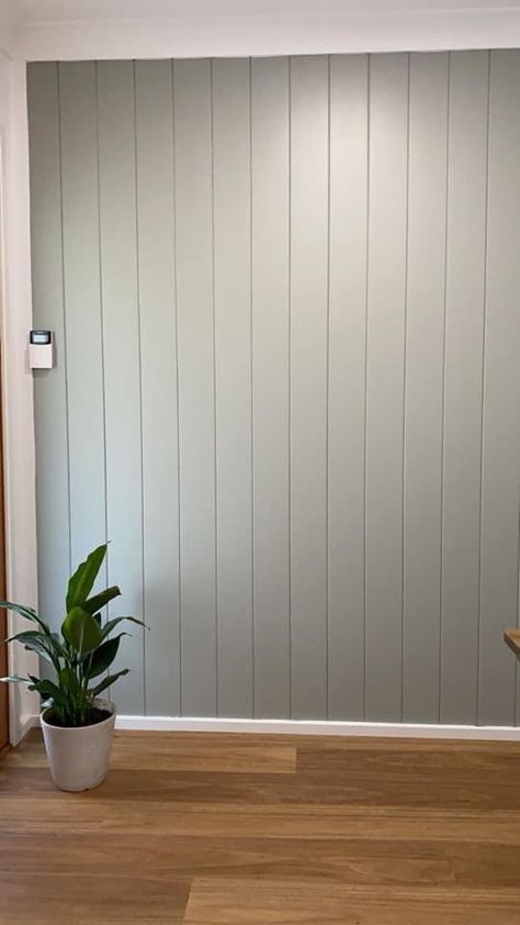 White Painted Paneling Living Rooms, Wood Paneling Walls Makeover, Painted Wooden Panelling, Woodpanel Makeover Diy, Panneling Rooms Living Room Wood, Wood Panel Walls Update, Vj Panelling Feature Wall, Vj Panelling Living Room, Paneling Walls Makeover