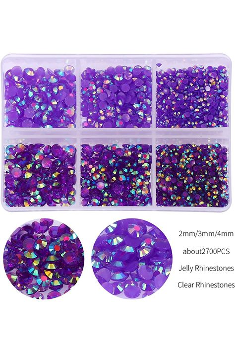 3000pcs Flatback Rhinestones for Crafts,Dark Purple AB Crystals Rhinestone,Resin Flatback Rhinestones Glitter Gems Nail Diamonds Rhinestones Flatback Rhinestones for Clothes Accessories DIY Nail Diamonds, Kawaii Accessories, Gem Nails, Diamond Nails, Womens Nails, Accessories Diy, Clothes Accessories, Diy Beauty, Dark Purple