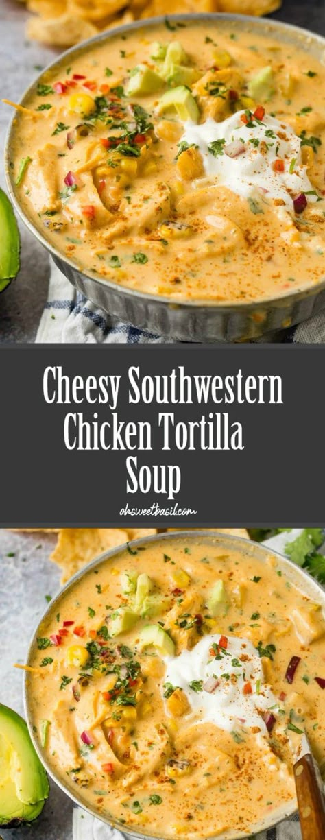 Southwest Chicken Soup, Soup Video, Southwestern Chicken, Chicken Tortillas Soups Recipe, Tortilla Soup Recipe, Diner Recept, Best Soup Recipes, Chicken Tortilla Soup, Favorite Chicken