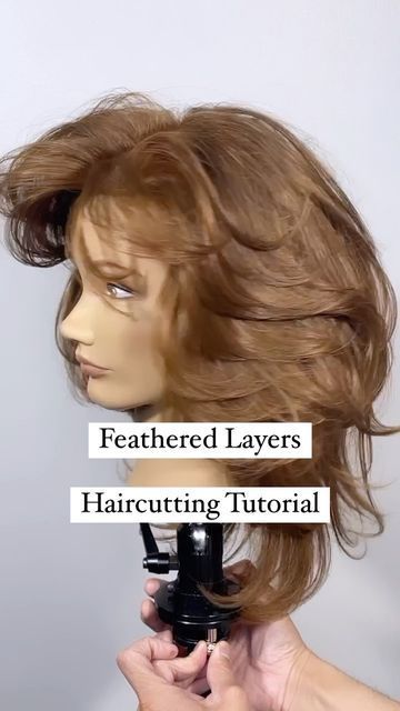 80s Feathered Bangs, Long Feathered Layers Haircuts, Diy Feathered Bangs, Diy Feathered Haircut, 80s Layered Haircut Medium, Feathered Hair Tutorial, How To Feather Your Own Hair, Feathered Layers Medium Hair, Full Bangstyle Hair Medium