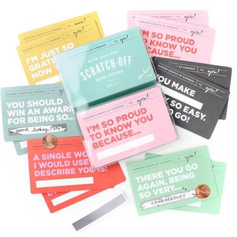 Lunchbox Notes – Inklings Paperie Pr Gift Ideas, Cute Postcards, Teen Skincare, Lunchbox Notes, Scratch Off Cards, Product Tags, Card Messages, Lunch Box Notes, Hidden Message