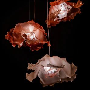 Pendants Elegant Lighting Fixtures, Lantern Ideas, White Canopy, Flower Lamp, Giant Paper Flowers, Pink And White Flowers, Wall Boxes, Flower Lights, Beautiful Lighting