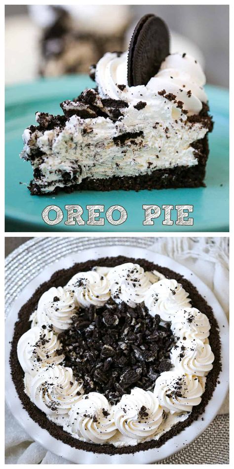 Oreo Creme Pie, Cookies N Cream Pie, Oreo Dessert Pie, Oreo Tacos Recipe, Oreo Pie Recipe No Bake, Oreo Cookie Pie Recipe, Easy Oreo Desserts, Easy Oreo Pie, Cookies And Cream Pie