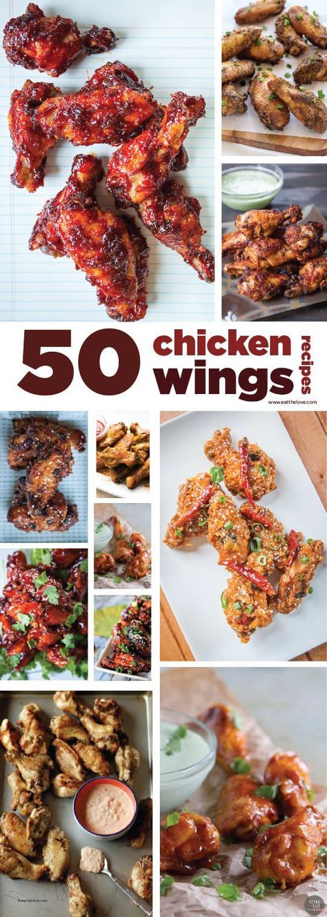 50 Chicken Wing Recipes; a Roundup : eatthelove Different Ways To Make Chicken, Ways To Make Chicken, Make Chicken Wings, Homemade Chicken Wings, Chicken Wing Sauce Recipes, Chicken Wings Recipes, The Best Chicken Wings, Best Chicken Wings, Easy Chicken Wing Recipes