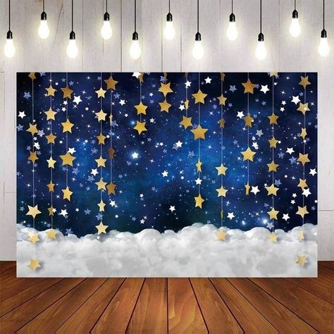 Decoration Creche, Vinyl Photo, Twinkle Twinkle Baby Shower, Idee Babyshower, Party Fotos, Kids Birthday Party Decoration, Star Photography, Space Birthday, Space Party