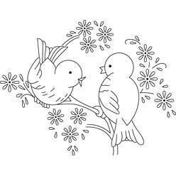 Embroidery Pictures, Bird Embroidery Pattern, Redwork Embroidery, Embroidery Transfers, Embroidery Patterns Vintage, Pola Sulam, Bird Embroidery, Paper Embroidery, Folk Embroidery