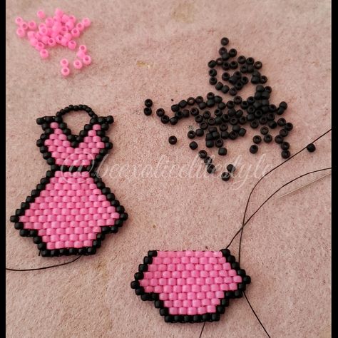 Beaded Barbie Earrings, Miyuki Beads Pattern, Diy Earrings Easy, Native American Beadwork Patterns, Pony Bead Crafts, Black Beaded Dress, Seed Bead Crafts, Beautiful Beaded Jewelry, Beads Craft Jewelry