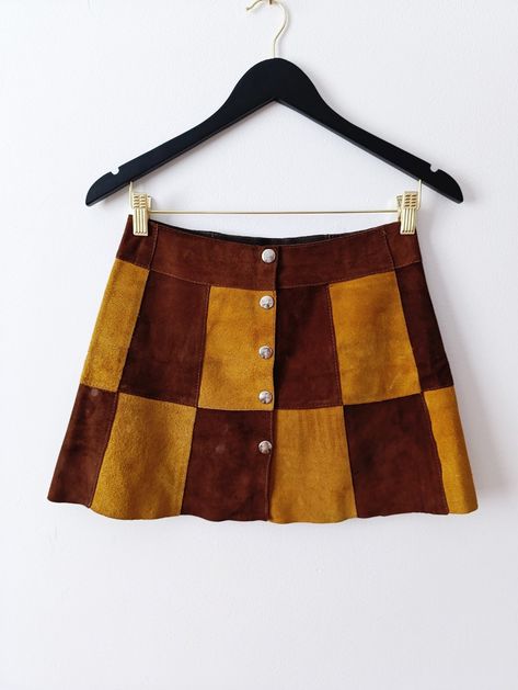 1970's real leather patchwork skirt 70s leather brown skirt Very good vintage condition with small signs of use Best fit XS/S size 100% real leather Follow us on Instagram @vintalipstick All sales are final - returns, exchanges and refunds are not accepted. Please, make sure to read item descriptions and size measures. Vintage and pre-loved garment, even when unused, may come with signs of age wear and slight imperfections. Leather Brown Skirt, 70s Skirt, 70s Inspired Fashion, Brown Skirt, Patchwork Skirt, Leather Patchwork, Brown Skirts, 70s Inspired, Signature Style