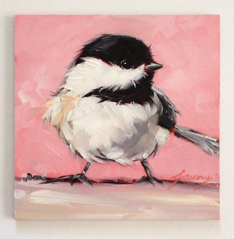 Art Amour, Chickadee Bird, Art Et Illustration, Arte Animal, Art And Illustration, Watercolor Bird, Drawing Tutorials, Birds Painting, 귀여운 동물