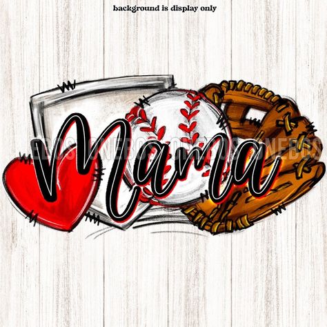 Baseball Cricut, Transfer Art, Baseball Shirt Designs, Textured Lettering, Heart Baseball, Baseball Crafts, Illustration Collage, Baseball Ball, Door Hanger Template