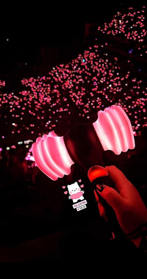 Blackpink Lightstick, Blackpink Square Up, Black Pink Background, Pink Ocean, Stick Photo, Color Vibe, Concert Aesthetic, Pink Tour, Wedding Accessories Jewelry