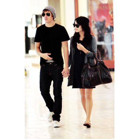 Zanessa ❤ liked on Polyvore Zac Efron Style, Zac Efron Vanessa Hudgens, Zac And Vanessa, Zach Efron, Troy And Gabriella, Zac Efron And Vanessa, Vanessa Hudgens Style, High School Musical 3, High School Music