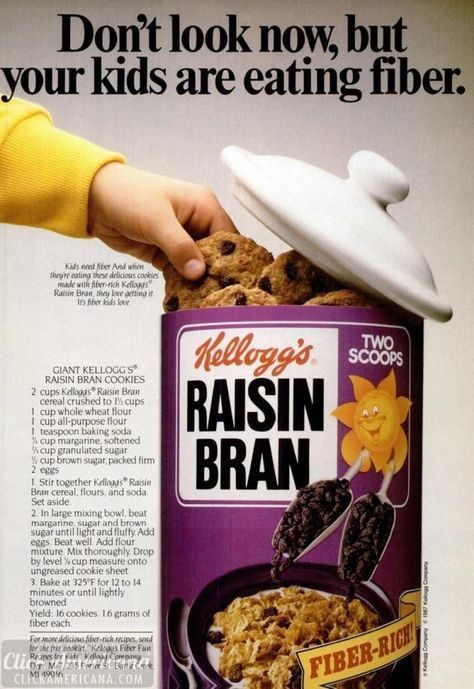 Raisin Bran Cookies, Bran Cookies Recipe, Bran Cookies, Raisin Bran Muffin Recipe, Raisin Bran Cereal, Raisin Bran Muffins, Oatmeal Biscuits, Raisin Bran, Bran Muffin Recipes