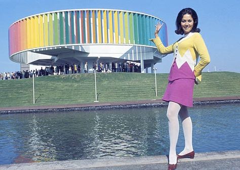 The Kaleidoscope Pavilion (Expo 67) Expo 67 Montreal, Expo 67, Round Building, 70s Photos, Canada Eh, Mid Century Fashion, Canada Photos, Canadian History, Of Montreal