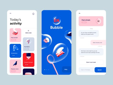 Colourful App Design, Xd App Design, Mobile Layout Design, Mobile Web Design Inspiration, App Branding Design, Minimalist App Design, Kids Social Media Design, Minimal App Design, Simple App Design