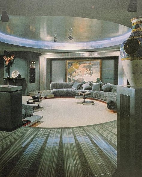 Retro Futurism House, Architectural Canopy, Ceiling Cove, Miami 80s, Space Age Interior, Thai Land, 1980s Decor, 70s Interior Design, 80s Interior Design