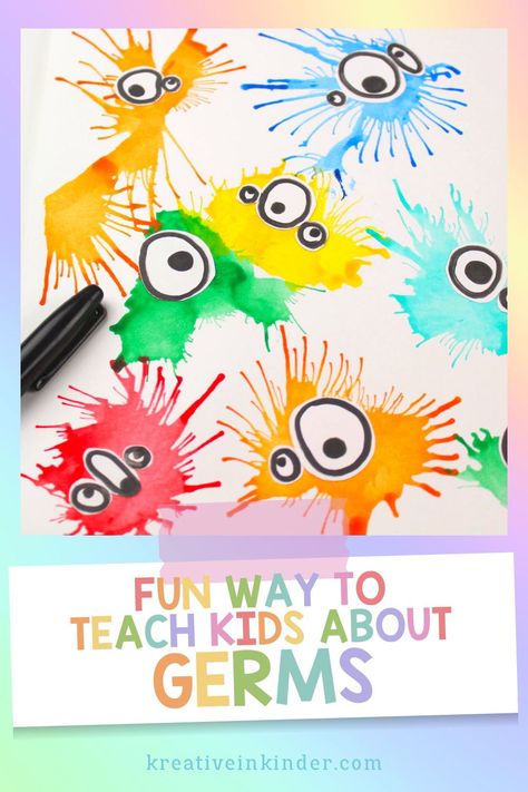 Preschool Health And Safety, Spreading Germs Activity, Health Week Preschool Activities, Health Habits Preschool Activities, Health Lessons For Preschool, Health Safety And Nutrition Preschool, Healthy And Safety Preschool, Germs For Kindergarten, Germs Crafts For Preschool