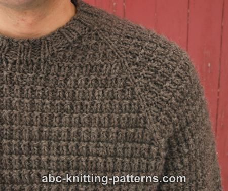 Mens Knit Sweater Pattern, Diy Tricot, Mens Knit Sweater, Knitting Patterns Free Sweater, Hat Patterns Free, Jumper Knitting Pattern, Mens Raglan, Knit Hat For Men, Knitting Patterns Free Hats