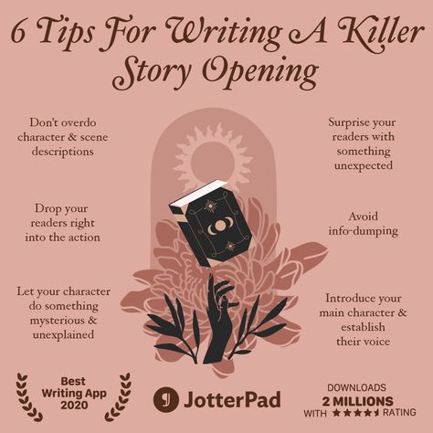 Hook Lines For Story, Important Things To Know About Your Character, Beginning Of Story Writing Prompts, Hook Ideas For Writing, Writing Tips Beginning, How To Write A Hook, How To Begin A Story Ideas, Writing A Fantasy Book Aesthetic, Writing The Beginning Of A Story