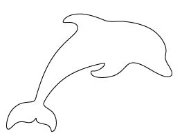 Dolphin Pattern Outline Of Sea Animals, Sea Creature Stencils, Dolphin Outline Drawing, Dolphin Embroidery Pattern, Sea Creature Templates Free Printable, Dolphin Template Free Printable, Animal Outlines Templates, Sea Animal Outline, Animal Templates Printable Free